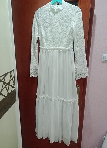 40 Beden beyaz Renk Nikah elbisesi 