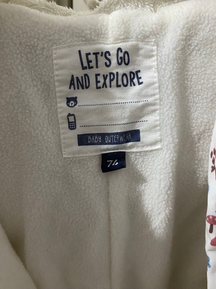 Kız Bebek Beyaz Desenli Kürklü Tulum - Görsel 5