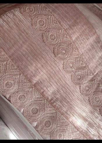 İşlemeli Pembe Yatak Örtüsü - Görsel 8