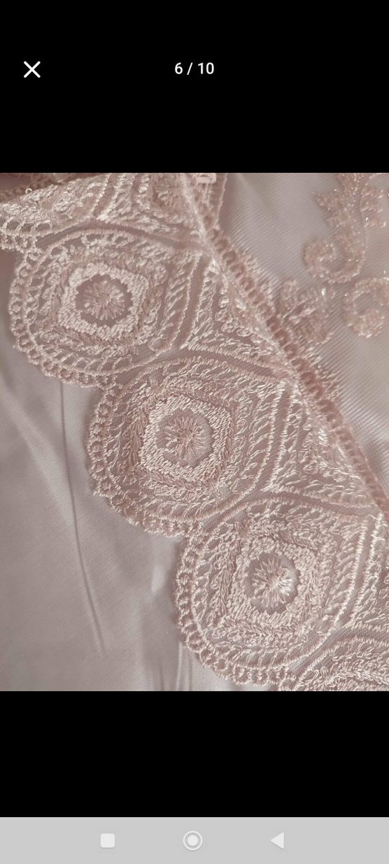 İşlemeli Pembe Yatak Örtüsü - Görsel 2