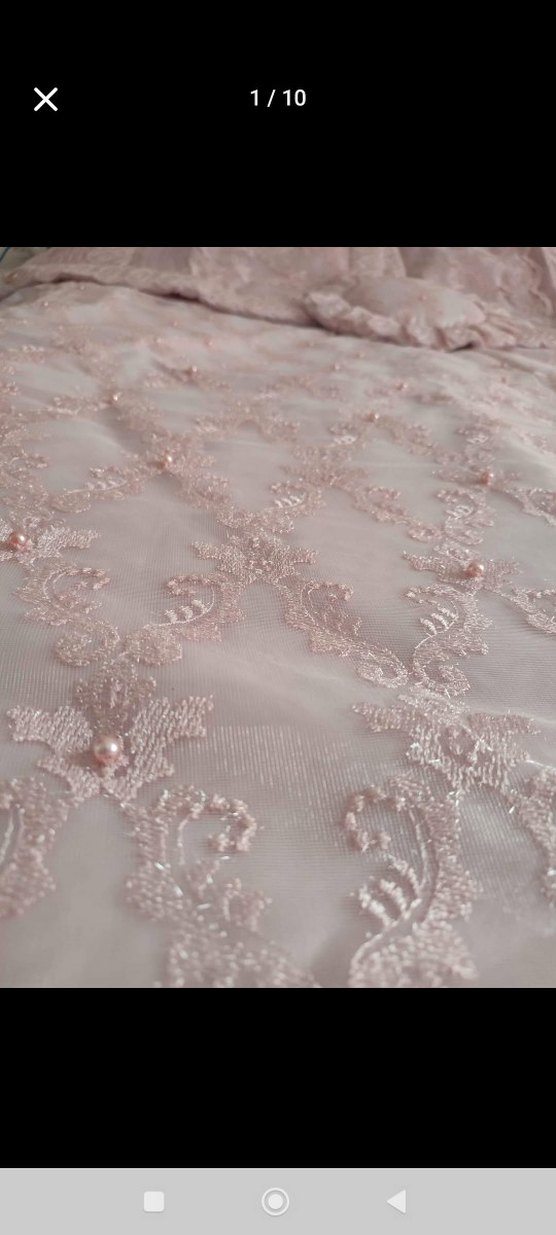 İşlemeli Pembe Yatak Örtüsü - Görsel 4
