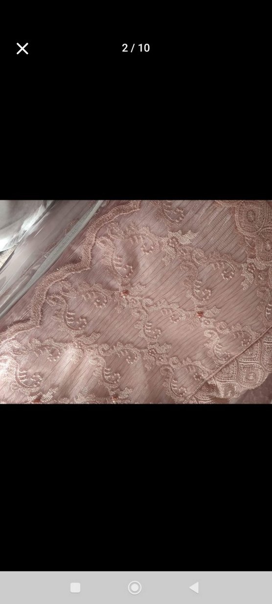 İşlemeli Pembe Yatak Örtüsü - Görsel 3