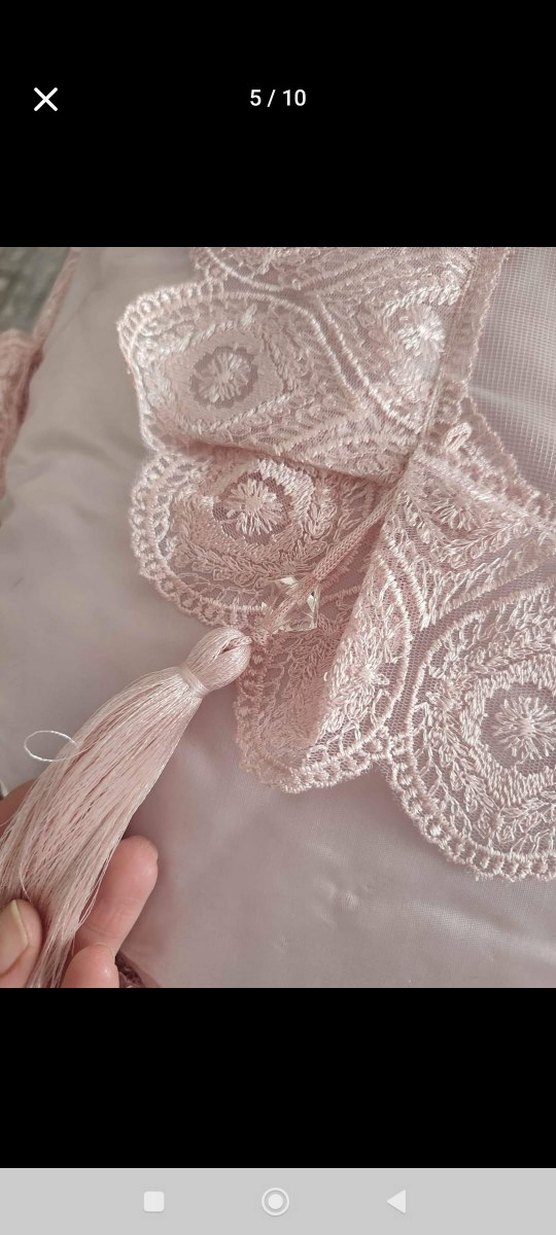 İşlemeli Pembe Yatak Örtüsü - Görsel 5