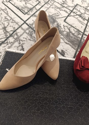 Bordo Süet Fiyonklu Yüksek Topuklu Kadın Stiletto - Görsel 5