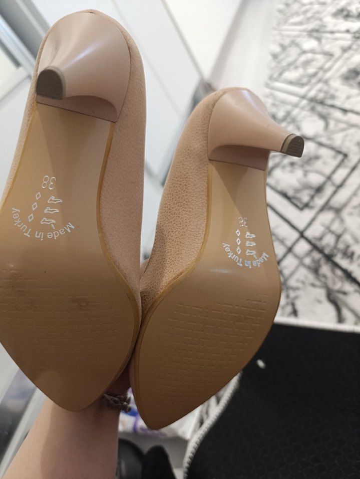 Bordo Süet Fiyonklu Yüksek Topuklu Kadın Stiletto - Görsel 3