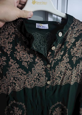 Uzun Kollu Bohem V Yaka Uzun Elbise - Görsel 4