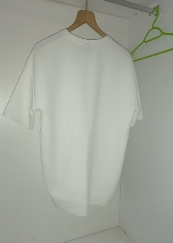 Erkek Beyaz Kısa Kollu Salaş Tişört - Görsel 2