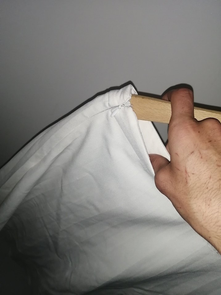 Beyaz Midi Salaş Keten Etek - Görsel 4