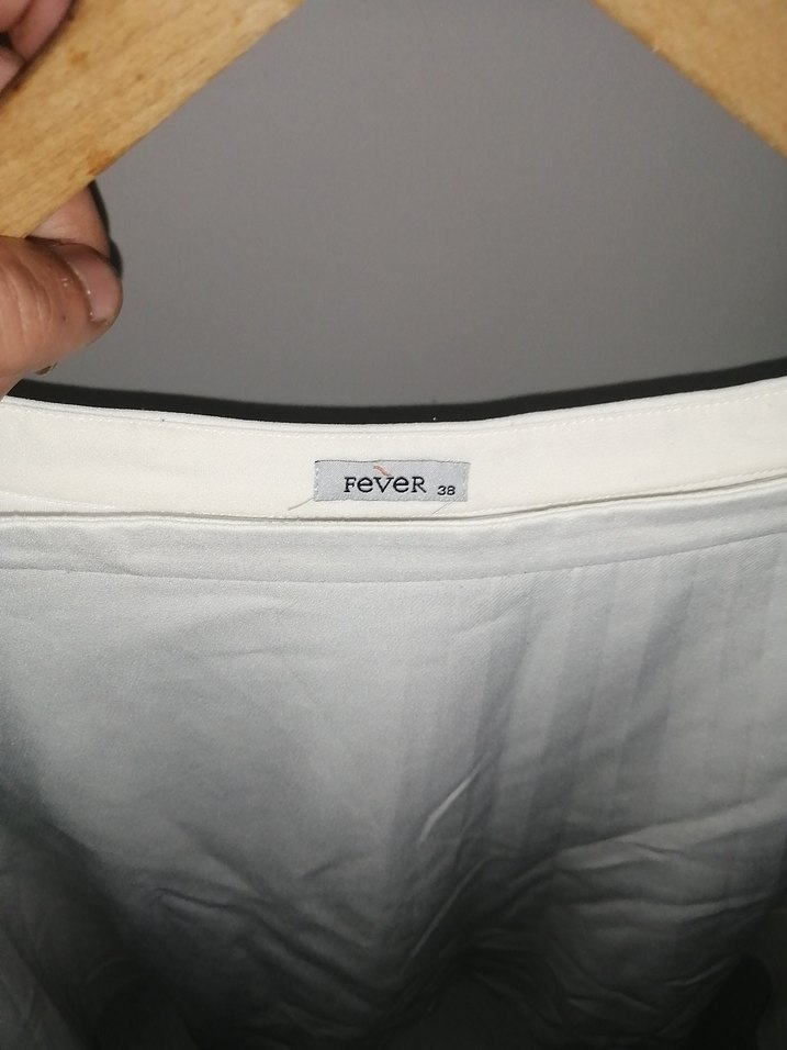 Beyaz Midi Salaş Keten Etek - Görsel 3