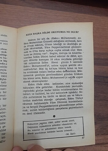 İSLÂM PRENSİPLERİ- ESKİ KİTAP