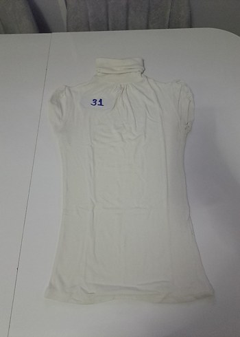 Beyaz Çocuk Balıkçı Yaka body tişört - Görsel 2