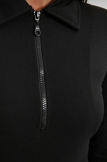 m Beden siyah Renk Çıtçıtlı örme body