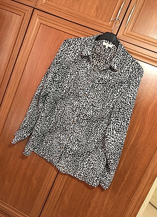 Leopar desenli gömlek