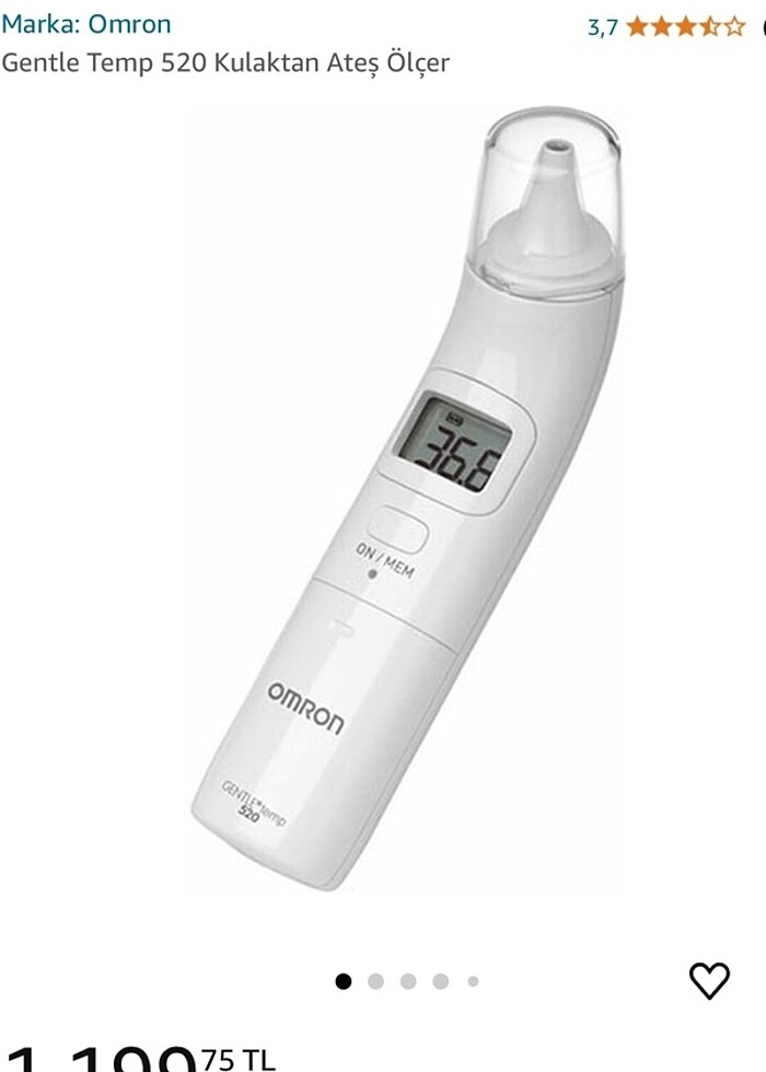 Omron kulaktan ates ölçer tertemiz calisir durumda - Görsel 3