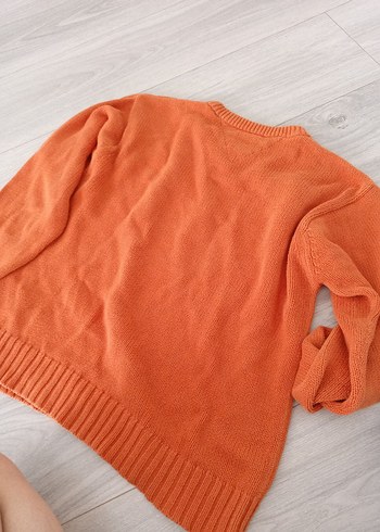 m Beden turuncu Renk Turuncu Örme Triko Sweatshirt