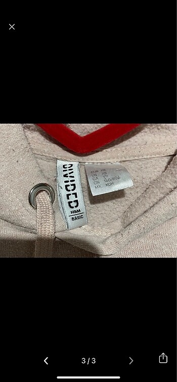 xs Beden H&M crop kapüşonlu Sweatshirt