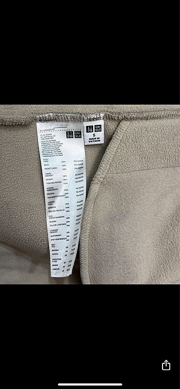 s Beden ten rengi Renk Uniqlo peluş kaban