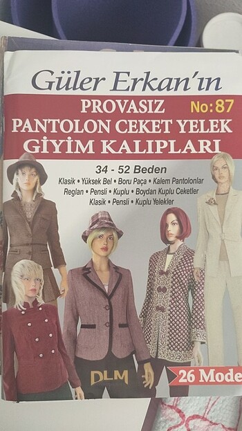 Güler Erkan'ın Provasız Pantolon Ceket Yelek Giyim Kalıpları 