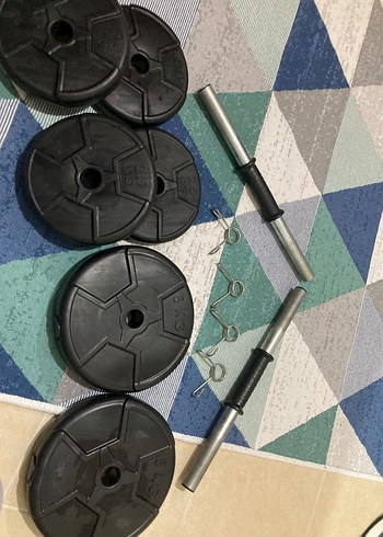 dambıl(dumbell) ağırlık barfiks Siyah Düz Egzersiz Matı 2 tane - Görsel 6