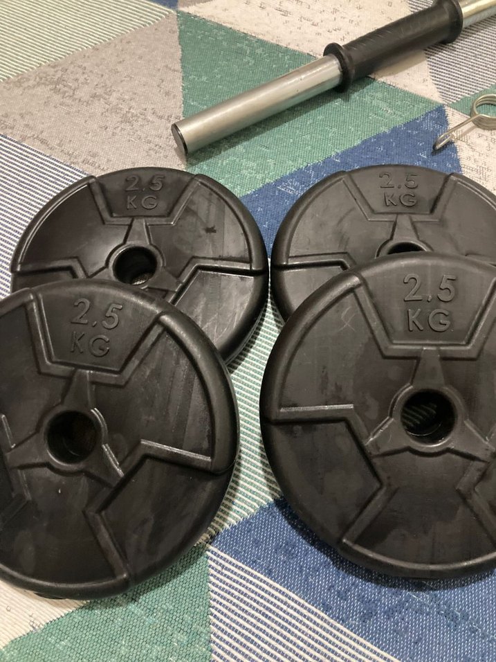 dambıl(dumbell) ağırlık barfiks Siyah Düz Egzersiz Matı 2 tane - Görsel 5