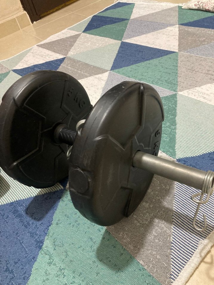 dambıl(dumbell) ağırlık barfiks Siyah Düz Egzersiz Matı 2 tane - Görsel 2