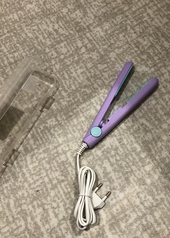 mor mini küçük Saç Düzleştirici çantaya at taşı - Görsel 6