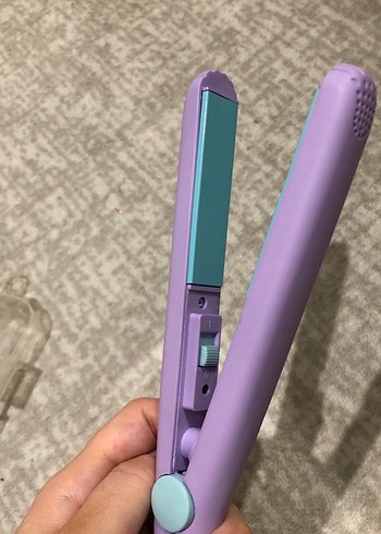 mor mini küçük Saç Düzleştirici çantaya at taşı - Görsel 3