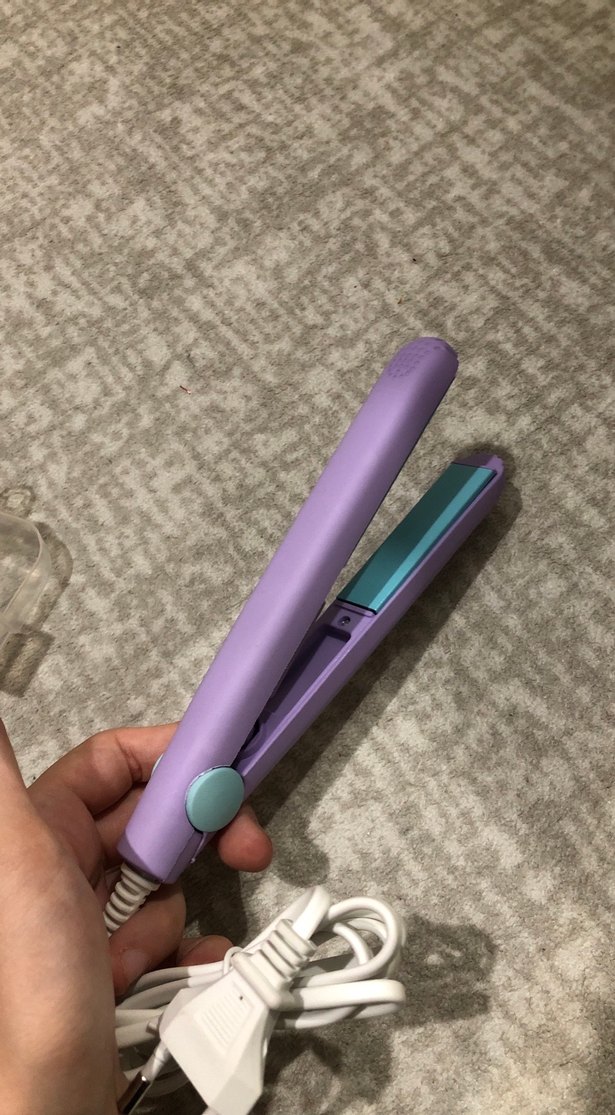 mor mini küçük Saç Düzleştirici çantaya at taşı - Görsel 4