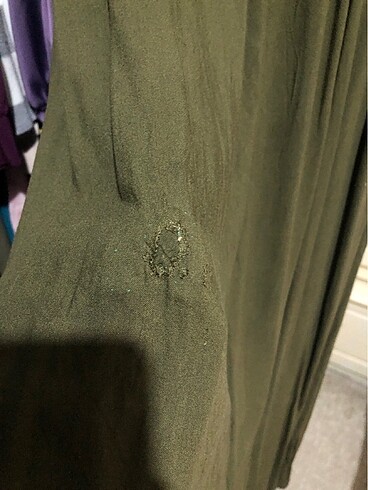 yeşil robalı elbise tesettür  - Görsel 9