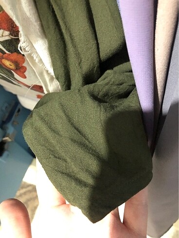 yeşil robalı elbise tesettür  - Görsel 14