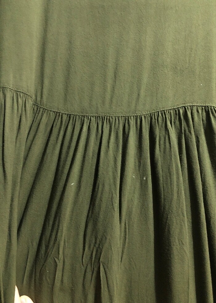 yeşil robalı elbise tesettür  - Görsel 5