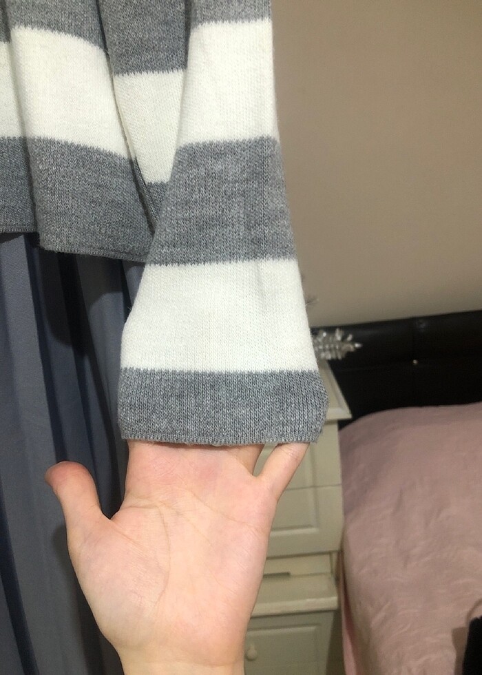 gri beyaz etek takım - Görsel 3