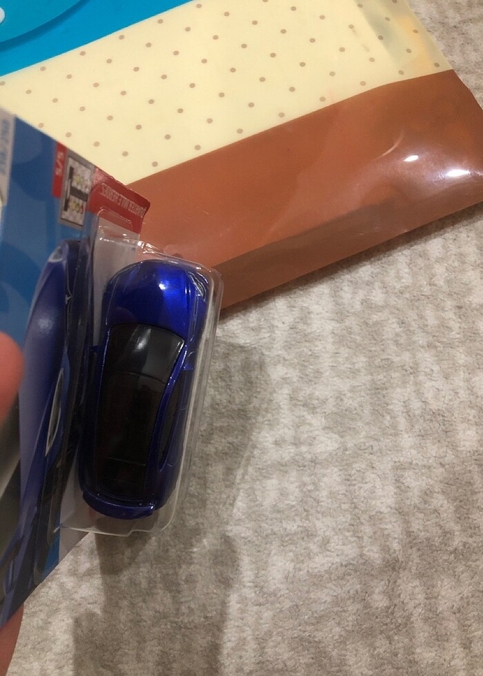 hot wheels tesla model s plaıd Mavi lacivert oyuncak araba - Görsel 3