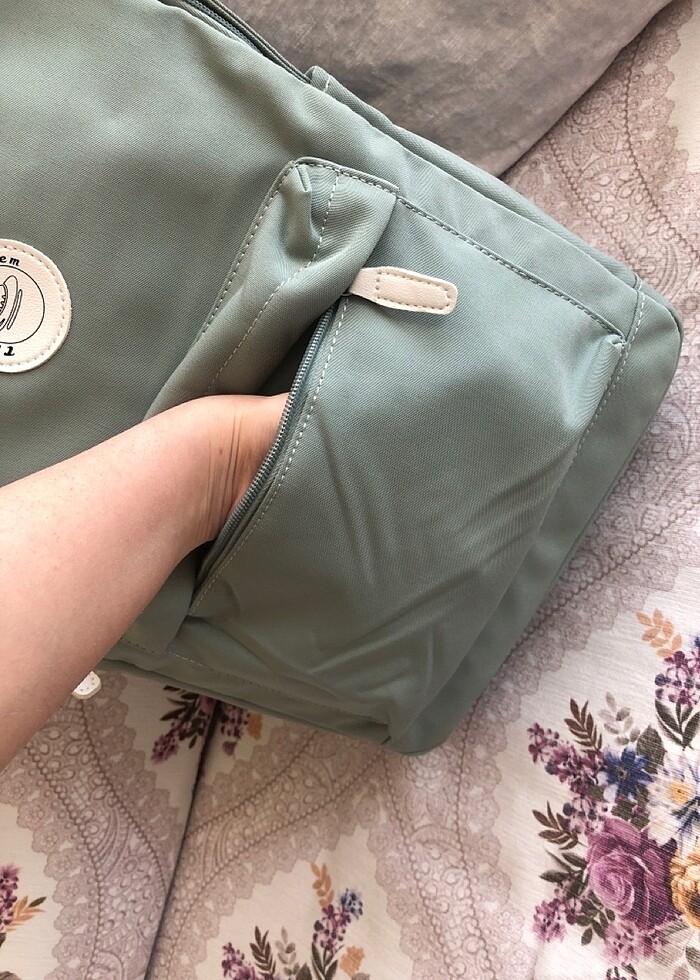 Çağla yeşili Laptop iPad tablet okul sırt çantası - Görsel 4