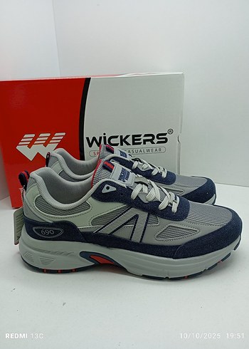 43 Beden gri Renk Gri Erkek Spor Ayakkabı Velcro Detaylı