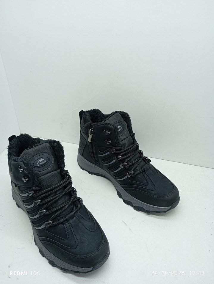 Gri Kamuflaj Desenli Siyah Outdoor Bot - Görsel 2