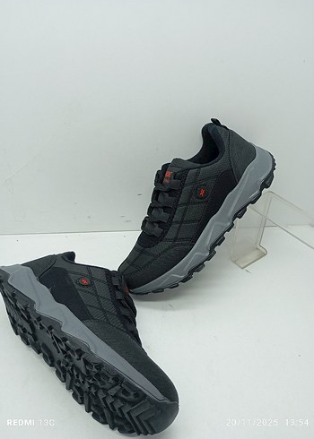 Siyah Erkek Kışlık Spor Ayakkabı Bağcıklı Rahat - Görsel 8