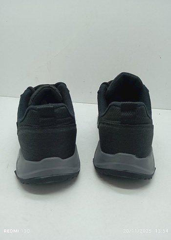 Siyah Erkek Kışlık Spor Ayakkabı Bağcıklı Rahat - Görsel 5