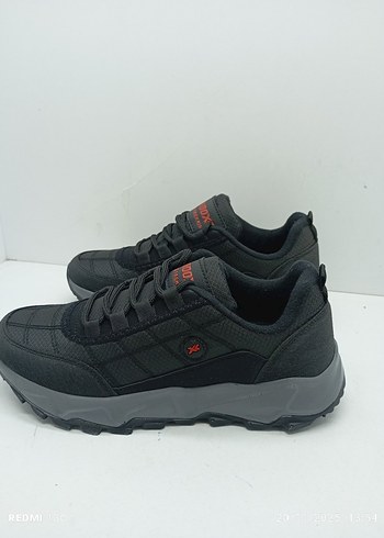 Siyah Erkek Kışlık Spor Ayakkabı Bağcıklı Rahat - Görsel 4