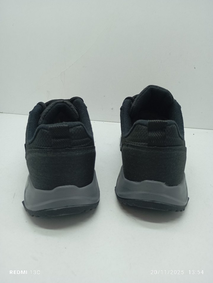 Siyah Erkek Kışlık Spor Ayakkabı Bağcıklı Rahat - Görsel 5