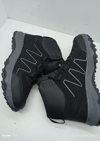 Siyah Gri Erkek Spor Bot Velcro Bantlı - Görsel 2