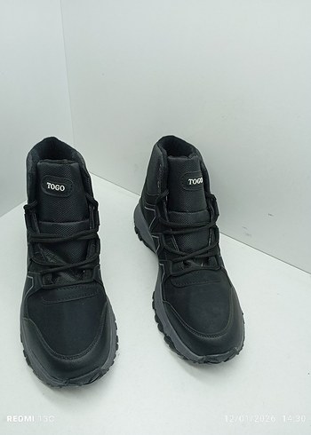 Siyah Gri Erkek Spor Bot Velcro Bantlı - Görsel 5