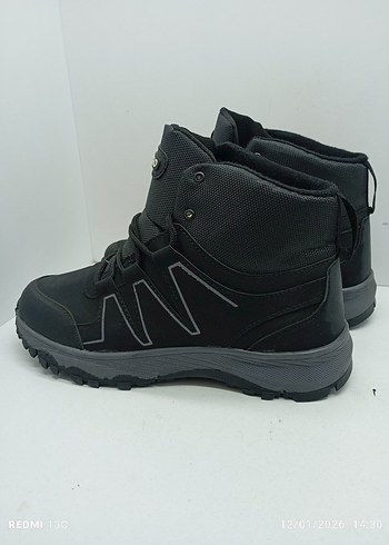 Siyah Gri Erkek Spor Bot Velcro Bantlı - Görsel 4