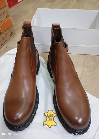 Hakiki Deri Erkek Kahverengi Tokalı Erkek Bot - Görsel 6