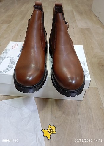 Hakiki Deri Erkek Kahverengi Tokalı Erkek Bot - Görsel 4