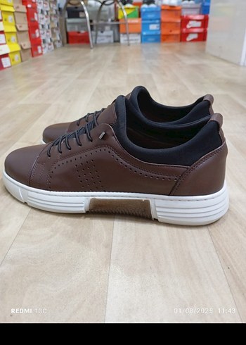 Hakiki Deri Kahverengi Deri Bağcıklı Erkek Günlük Ayakkabı - Görsel 4