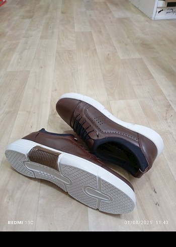 Hakiki Deri Kahverengi Deri Bağcıklı Erkek Günlük Ayakkabı - Görsel 2