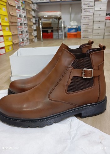 Hakiki Deri Kahverengi Deri Tokalı Erkek Bot - Görsel 5