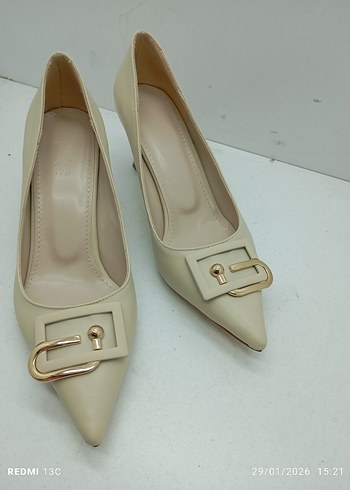 Klasik Bej Tokalı Stiletto - Görsel 6