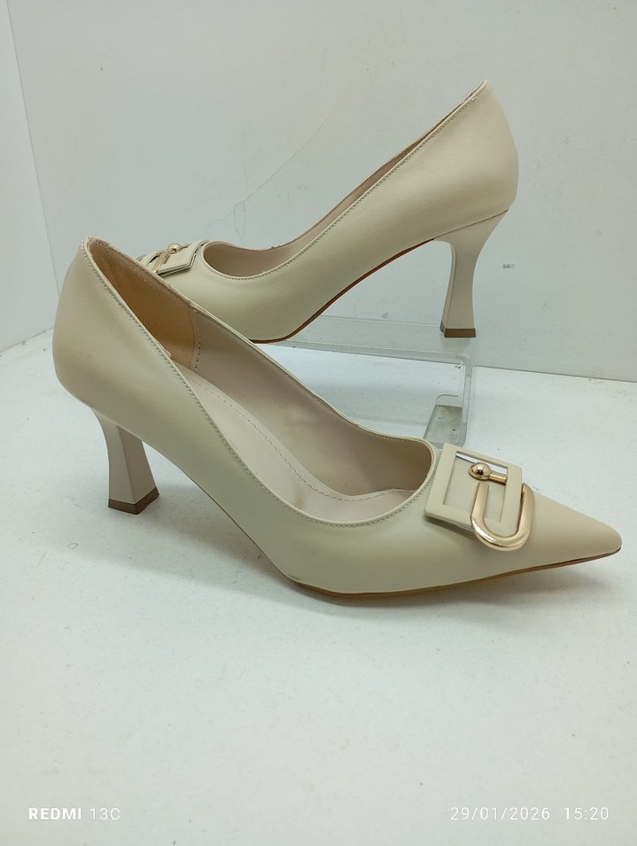 Klasik Bej Tokalı Stiletto - Görsel 2